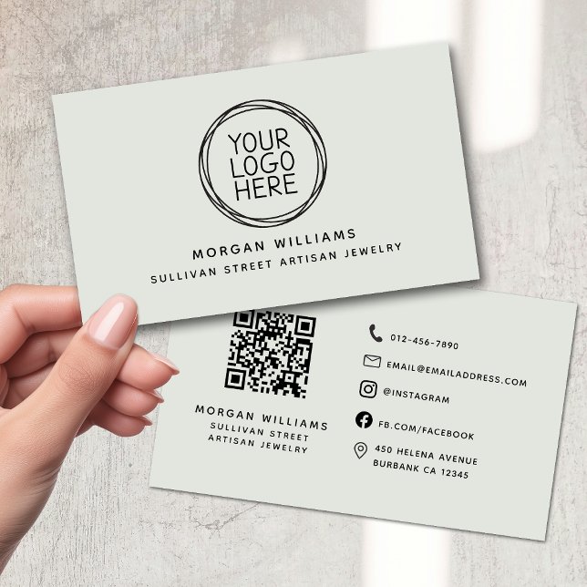 QR-Code für Minimalistische Großbuchstaben Visitenkarte (Von Creator hochgeladen)