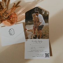 QR-Code für Minimalistische Monogram-Hochzeit-Foto