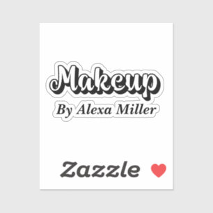 QR-Code für Minimalistische schwarz-graue Make-up Aufkleber