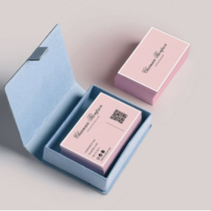 QR-Code für Minimalistisches Rosa Visitenkarte