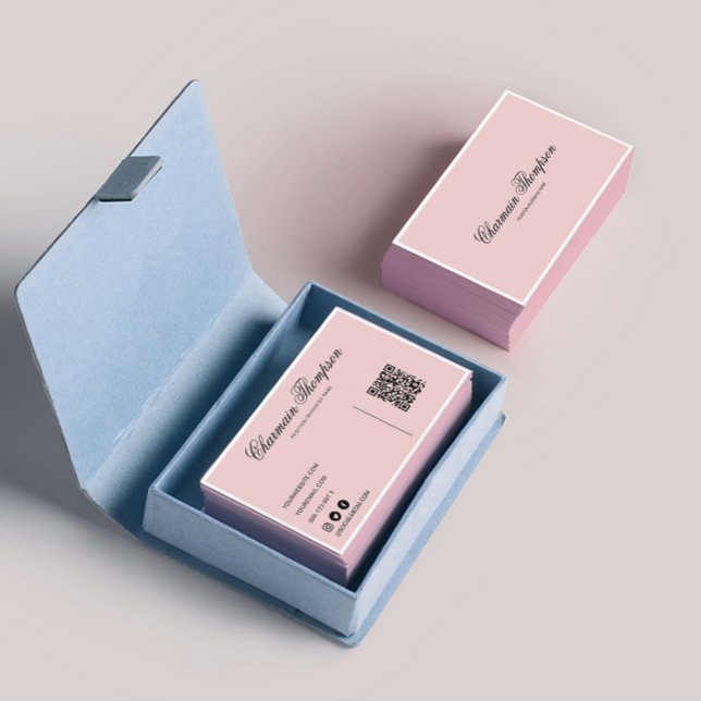 QR-Code für Minimalistisches Rosa Visitenkarte (Von Creator hochgeladen)