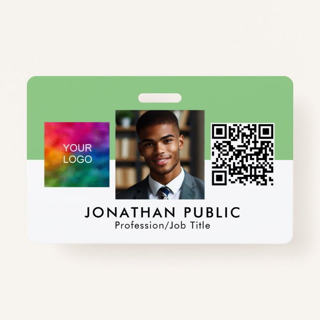 QR-Code für Mitarbeiter eines Unternehmens - Moder Ausweis (Vorderseite)