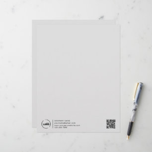 QR-Code für moderne Business-Logos grau Briefbogen