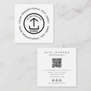 QR-Code für moderne Business-Logos Quadratische Visitenkarte