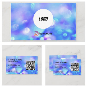 QR-Code für moderne Girl-Logos von Eyelash Visitenkarte