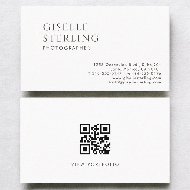 QR-Code für moderne professionelle Fotografen Visitenkarte (Von Creator hochgeladen)