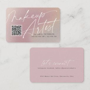 QR-Code für moderne Visitenkarten für Makeup-Kü Visitenkarte