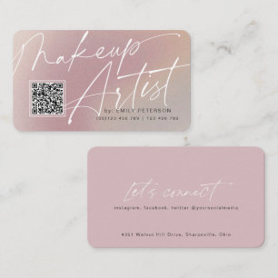 QR-Code für moderne Visitenkarten für Makeup-Künst Visitenkarte