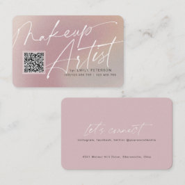 QR-Code für moderne Visitenkarten für Makeup-Künst Visitenkarte