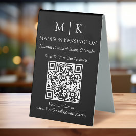 QR-Code für Monogram oder Add-Logo Tischaufsteller