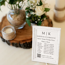 QR-Code für Monogram oder Add-Logos für Geschäftsz Poster