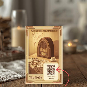 QR-Code für Musik der 1940er Jahre für Besuche im  Postkarte