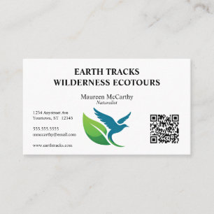 QR-Code für Ökotourismus-Erhaltung von Vögeln und  Visitenkarte