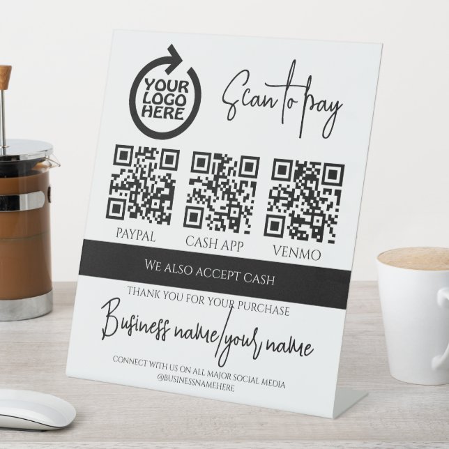 QR-Code für Personalisierte Logos bei Business Sca Sockelschild (In Situ)