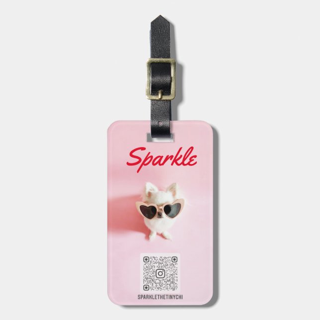 QR-Code für personalisiertes Foto - doppelseitig s Gepäckanhänger (Vorderseite vertikal)