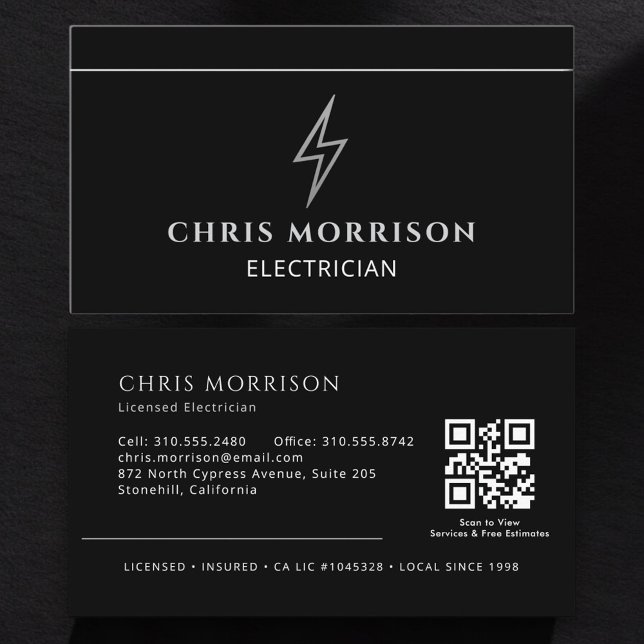 QR-Code für professionelle Elektriker Visitenkarte (Von Creator hochgeladen)
