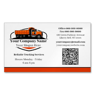 QR-Code für professionelle LKW-Transportunternehme Magnetische Visitenkarte