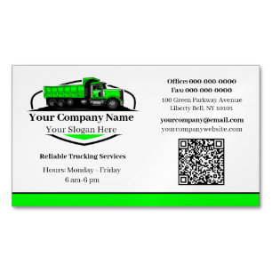 QR-Code für professionelle LKW-Transportunternehme Magnetische Visitenkarte