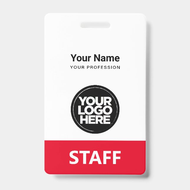 Qr-Code für Red Employee Business-Logo Ausweis (Vorderseite)