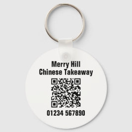QR-Code für Restaurant-Mitnahme Online-Menü Schlüsselanhänger
