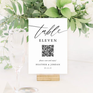 QR-Code für rustikale Hochzeiten Tischnummer