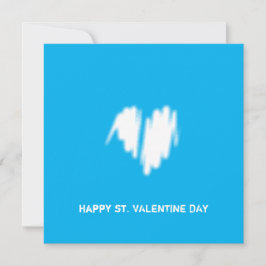 QR-Code für sauberes monochromes modernes Weißherz Karte