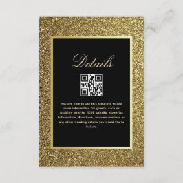QR-Code für Schwarz-Gold-Hochzeiten Begleitkarte
