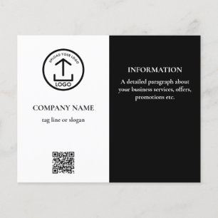 QR-Code für Schwarz-weiße Werbefirmen Flyer