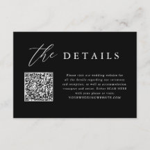 QR-Code für Schwarze Kalligrafie - Hochzeitdetails