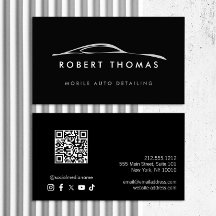 QR-Code für Schwarzes Auto, Auto-Reparatur-Logo