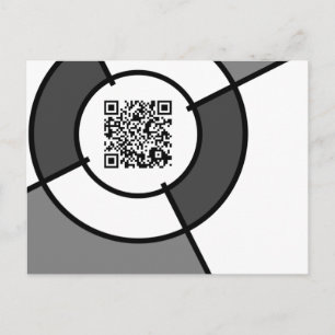 QR-Code für Schwarzweiß-Bullen Postkarte