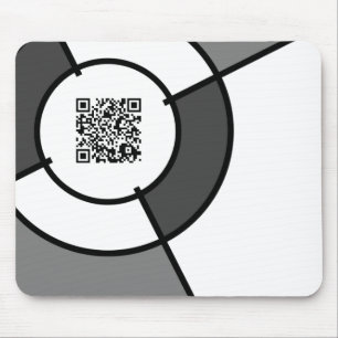 QR-Code für Schwarzweißbullen Mousepad