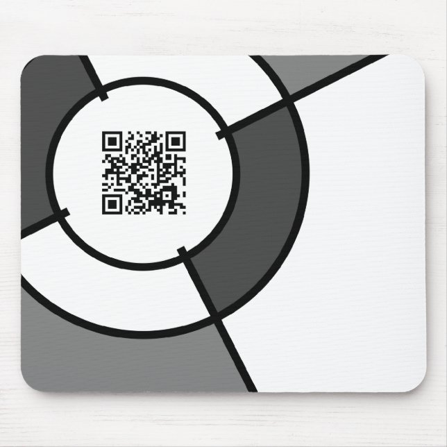 QR-Code für Schwarzweißbullen Mousepad (Vorne)