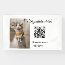 QR-Code für Signatur-Getränk hinzufügen Name des F
