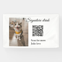 QR-Code für Signatur-Getränk hinzufügen Name des F Banner