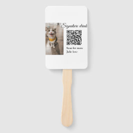 QR-Code für Signatur-Getränk hinzufügen Name des F Fächer