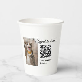 QR-Code für Signatur-Getränk hinzufügen Name des F Pappbecher