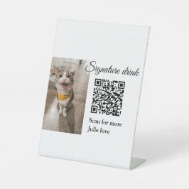 QR-Code für Signatur-Getränk hinzufügen Name des F Sockelschild