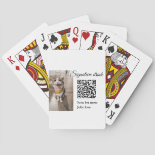 QR-Code für Signatur-Getränk hinzufügen Name des F Spielkarten