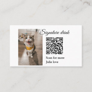 QR-Code für Signatur-Getränk hinzufügen Name des F Visitenkarte