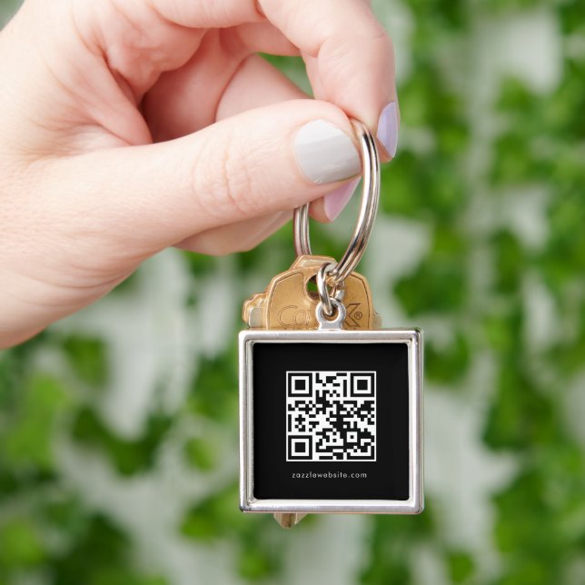 QR-Code für Social Media Business-Logos   Schlüsselanhänger (Hand)