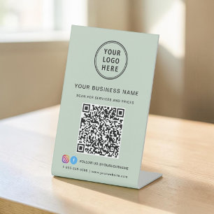 QR-Code für Social Media-Darstellung von Firmenlog Sockelschild