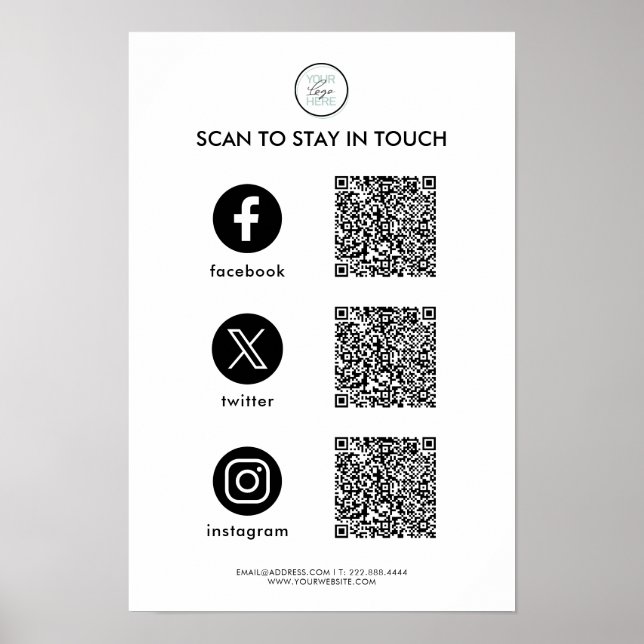 QR-Code für Social Media Poster (Vorne)