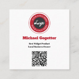 QR-Code für Social Media Quadratische Visitenkarte