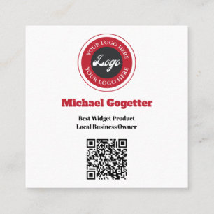 QR-Code für Social Media Quadratische Visitenkarte