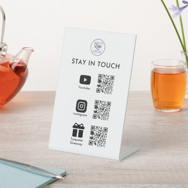 QR-Code für Social Media Sockelschild (In SItu)