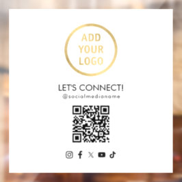 QR-Code für soziale Medien Hinzufügen eines Logos Fensteraufkleber