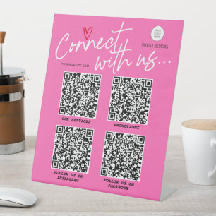 QR-Code für soziale Medien - Moderne Vernetzung Sockelschild