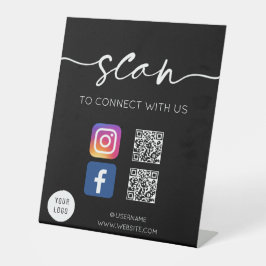 QR-Code für soziale Medien Sockelschild