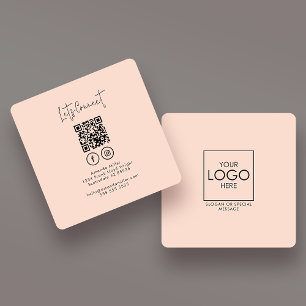 QR-Code für soziale Medien verbinden mit uns moder Quadratische Visitenkarte